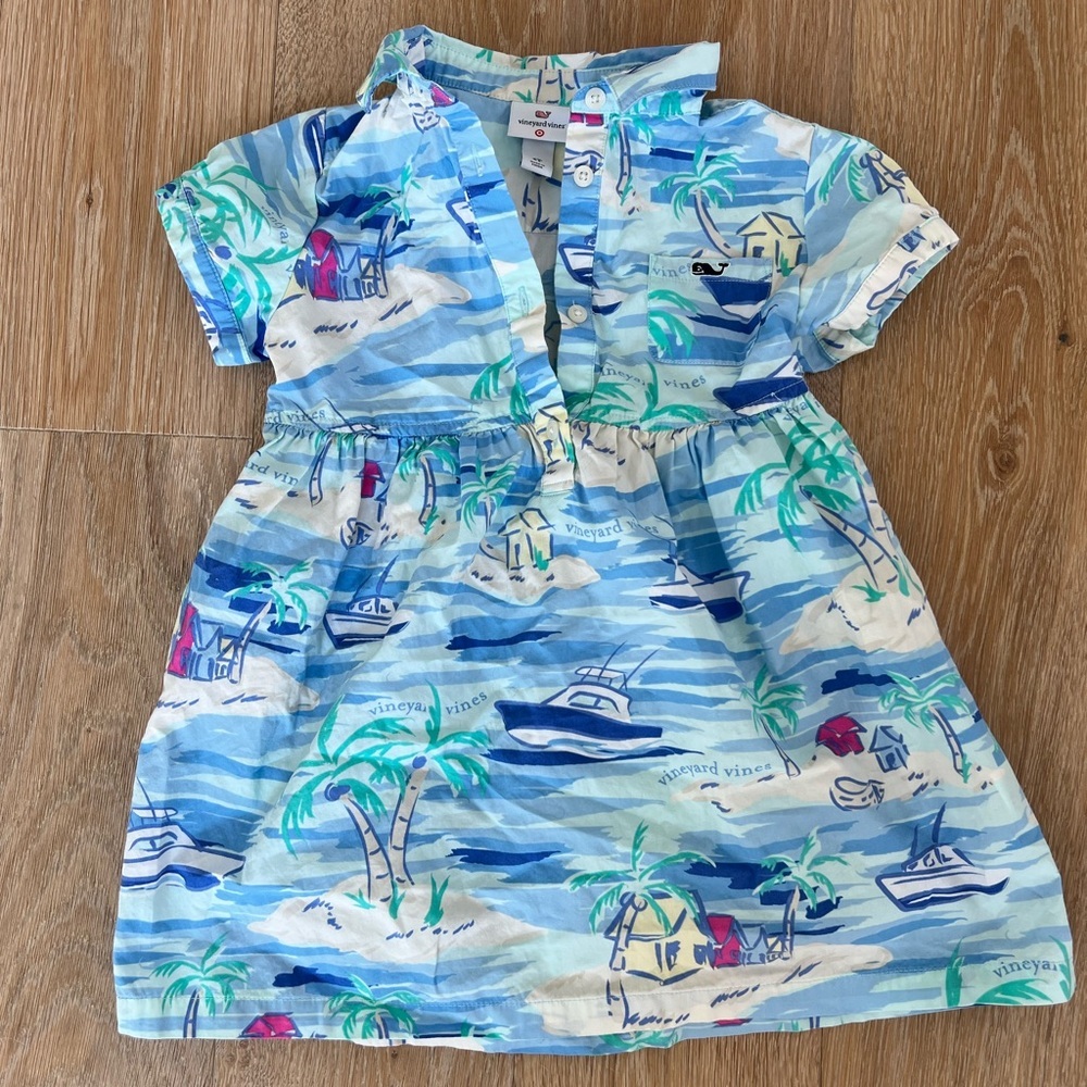 Vineyard vines Target nautical button up dress 4T